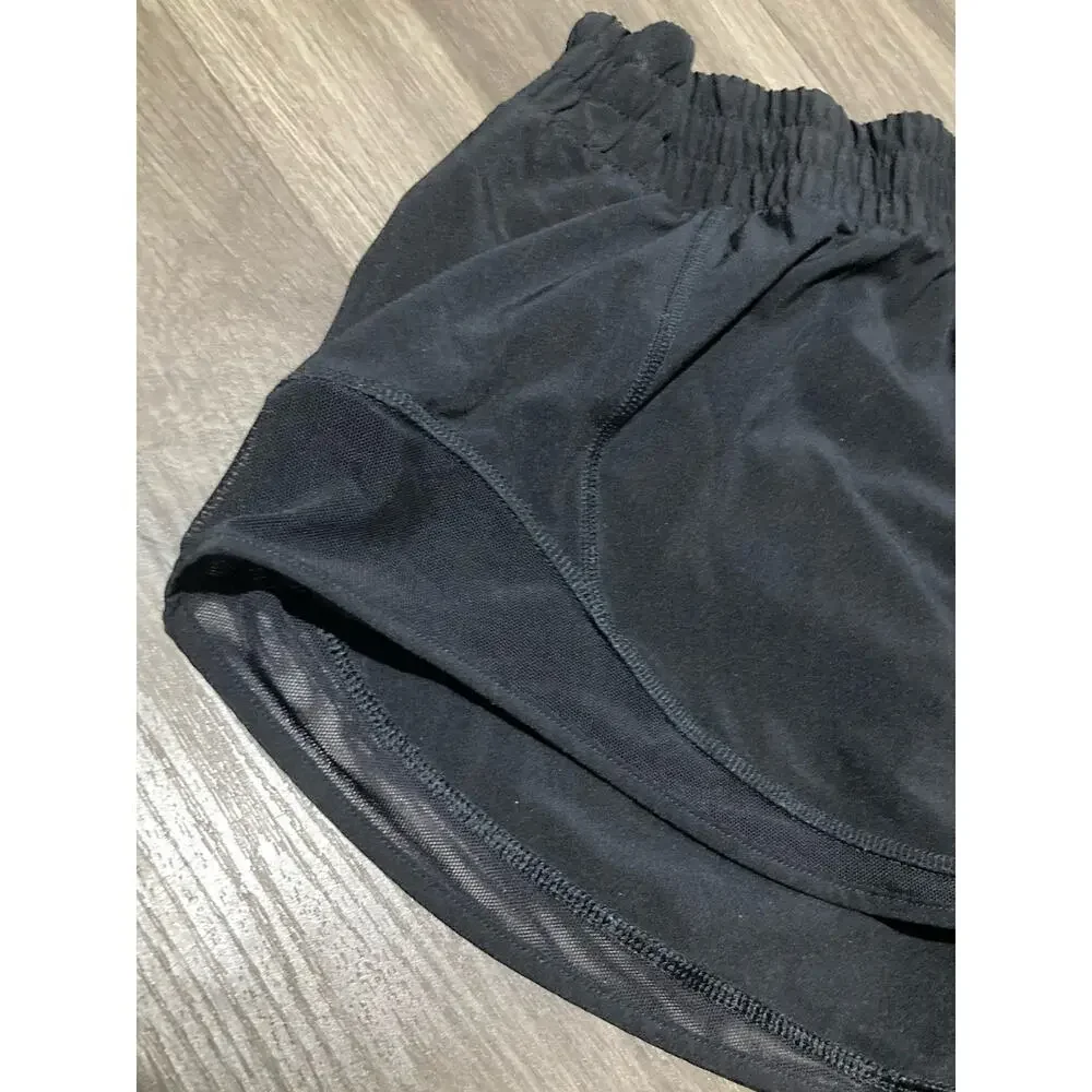 Aritzia Golden Black Running Shorts Elastic Waist Layered Size 4 Athletic Small